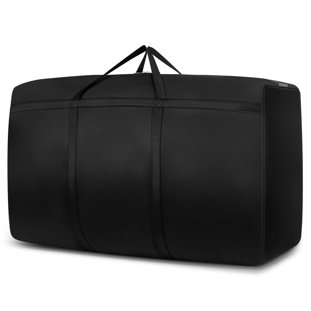 TIECHI 120L Large Storage Bags, Heavy Duty Moving Bags with Sturdy Zips and Handle, Waterproof Underbed Storage Bag for Bedding, Clothes, Duvets, Pillows, Quilt, Blankets