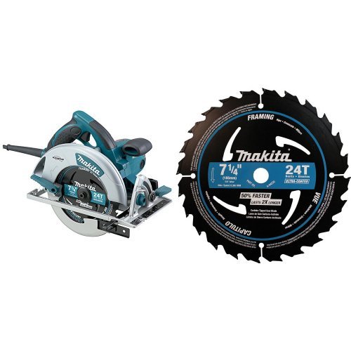 makita 5007mg - sierra circular de magnesio de 7-1 / 4 pulgadas con hoja de marco ultra-revestida de 7-1 / 4 