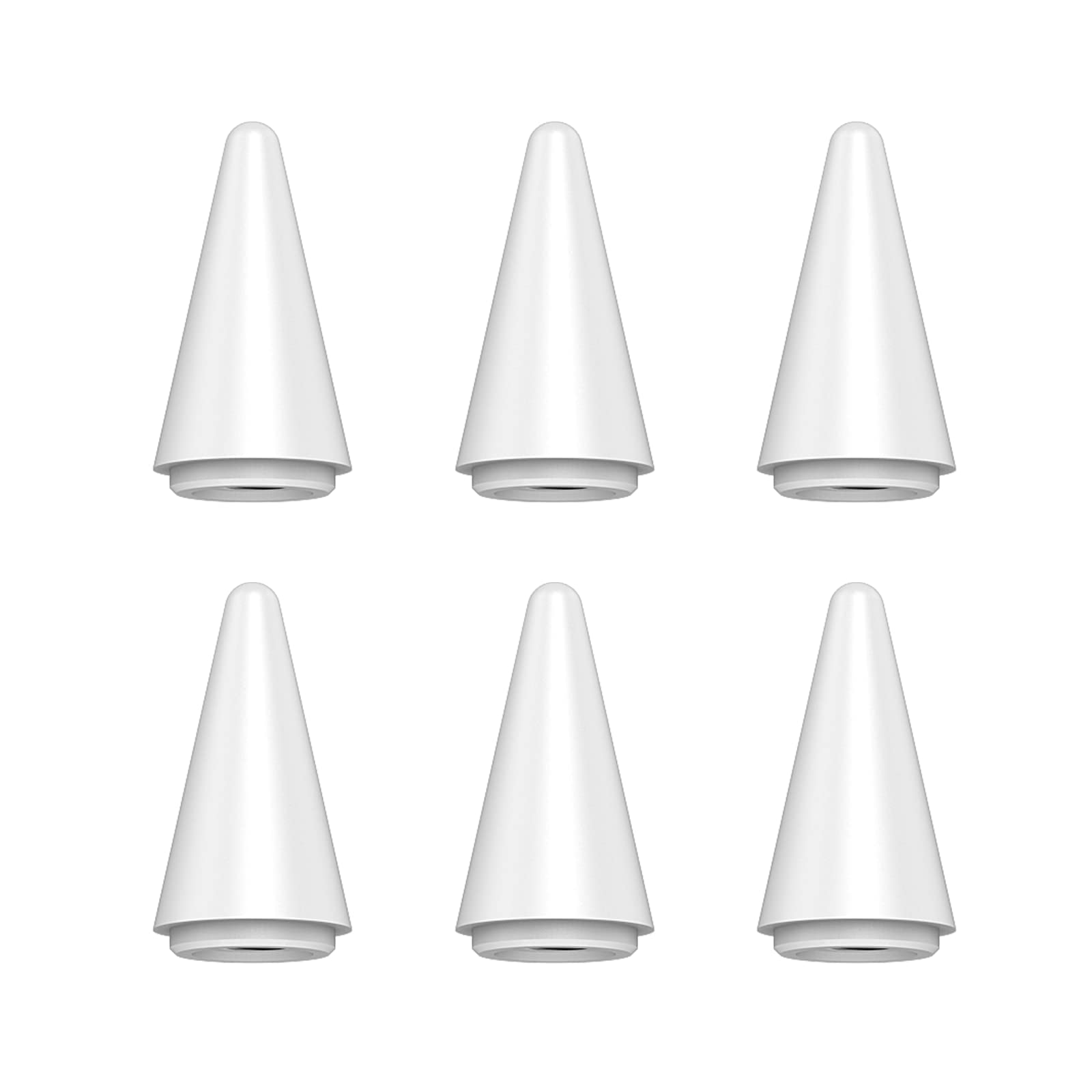 TQQ 6 Pack Pencil Replacement Tips Only Compatible Pencil, 1:1 Original Size Super Durable, High Sensitivity Pen Nibs (White)
