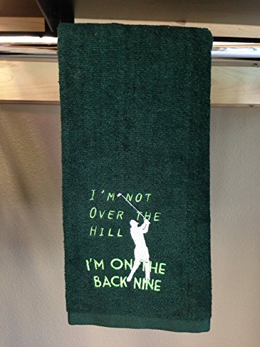 Golf towel, Golfer gift, Golf Retirement gift, Golf gift, Golf balls, Funny golf towel, golf humor, Over the hill, back nine, golf course - Thumbnail 2