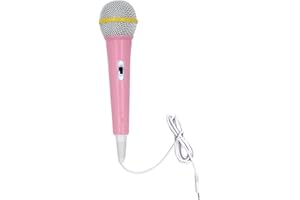 Yuhoo Wired Microphone, Wired Dynamic Microphone 3.5mm Jack Lightweight No Battery for Kids Singing Mechine Home Wired Microphone(Pink) free size