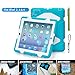 Ipad 2/3/4 Case, Kidspr Ipad Case *New* *Hot* Super Protect [Shockproof] [Rainproof] [Sandproof] with Built-in Screen Protector for Apple Ipad 2/3/4 (Lake Blue/White)