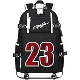 Txiujou Basketball Player 23 Student School Bag, Laptop Backpack, Ultra-Light Travel Bag, For Men And Women (Black4)