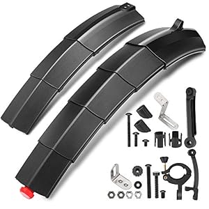 YBLNTEK Bike Mudguards, Bicycle Fenders Foldable for all Mountain Bike/MTB, 14,18, 20,22,24, 26 Mudguard Set Rear…