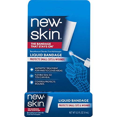 New-Skin Liquid Bandage 0.3 FL OZ, Liquid Bandage for Hard-to-Cover Cuts, Scrapes, Wounds, Calluses, and Dry, Cracked Skin (Packaging May Vary)