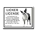 Boston Terrier Licker License Fridge Magnet