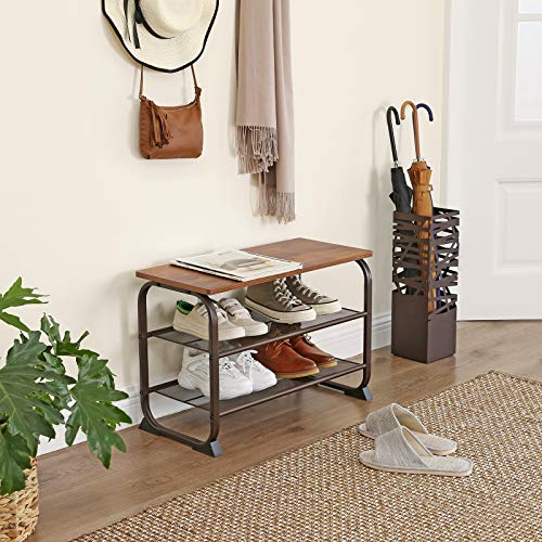 Vasagle Shoe Bench Assembly Instructions VASAGLE Industrial Shoe Bench Rack, 3-Tier Shoe Storage Shelf for