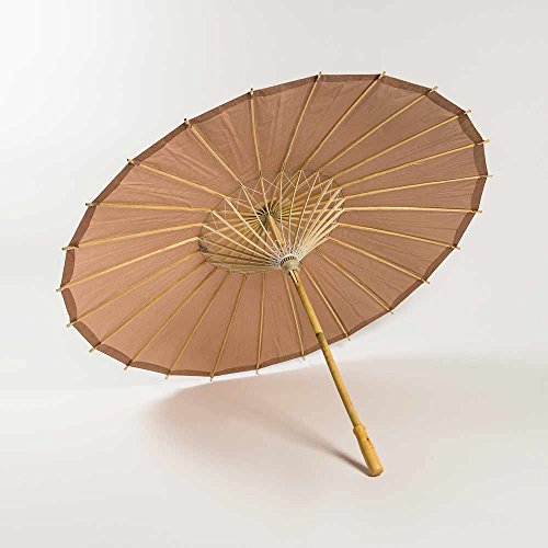 Quasimoon PaperLanternStore.com 32" Brown Paper Parasol Umbrella