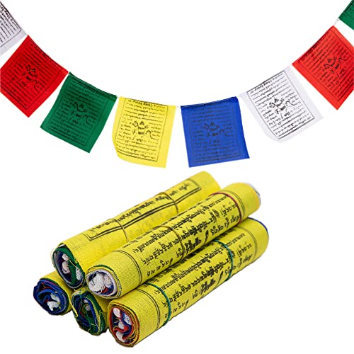 Tibetan Prayer Flags Handmade in Nepal Affirmation Wind Horse Flag 5 Rolls