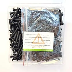 Pzsmocn 300 Pieces/100 Sets M4*25 mm Plastic Black