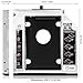 AFUNTA Ultrabay SATA 2nd HD Hard Drive Caddy Tray Compatible Lenovo ThinkPad T420i T510 W510 T520