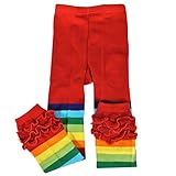 Toddler Girls' Rainbow Full Length Knit Pants Jeggings Leggings