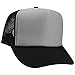 OTTO Polyester Foam Front 5 Panel High Crown Mesh Back Trucker Hat - Blk/Gry/Blk