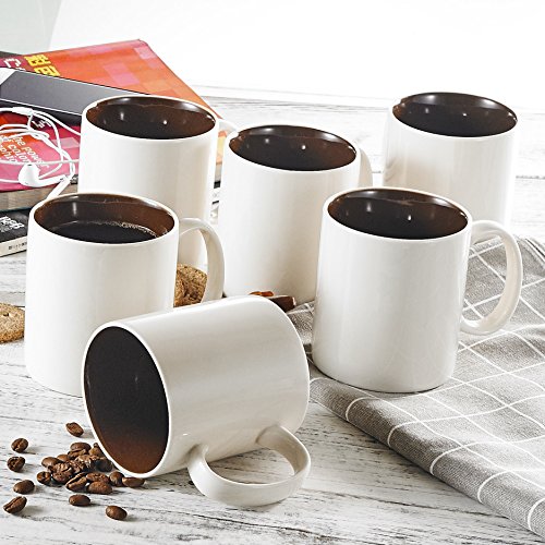 Panbado-Kaffeebecher-6-teilig-Set-aus-Porzellan-450-ml-Kaffeetassen-Braun-Creme