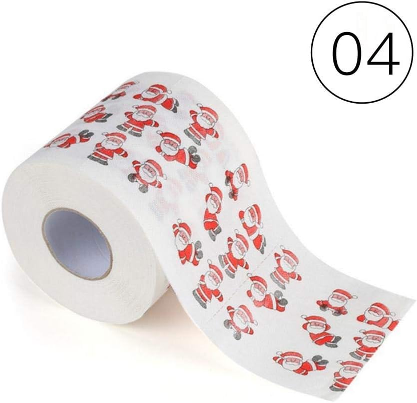 Chirsemey Christmas Toilet Roll Toilet Rolls Bulk - ,White Thick3 Layers, 10x10cm Christmas Supplies Christmas Decor Tissue up-to-Date