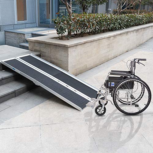 6FT NonSkid Traction Folding Aluminum Wheelchair Ramp Scooter Mobility