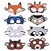 8 Pieces Forest Friends Felt Animal Mask for Birthday Party Favors Dress-Up Costume