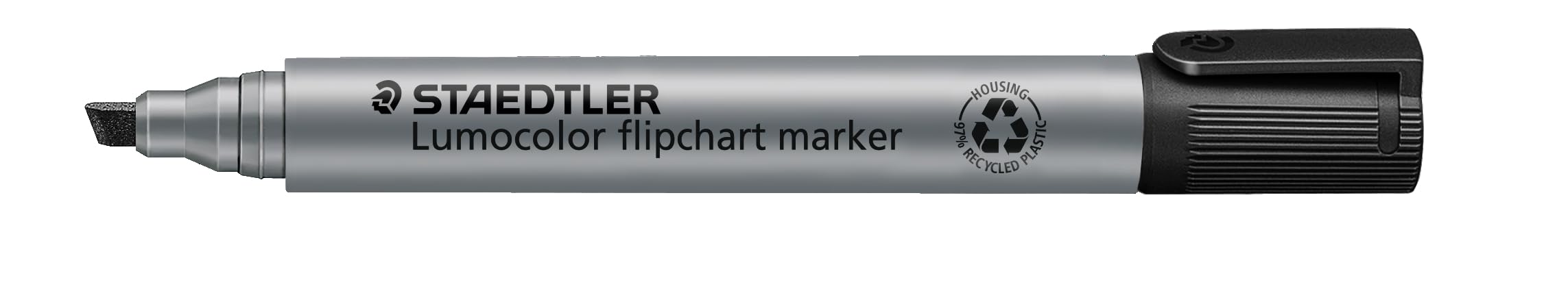 Staedtler 356 B-9 Lumocolor Flip Chart Marker Chisel Tip 2 or 5 mm Pack of 10 Black