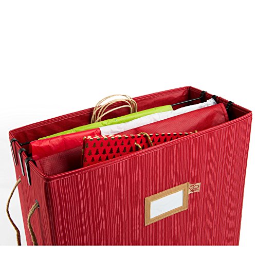 Santas Bags Decorated Holiday organizer. Gift Bag, Tissue, and Accessory Storage Box