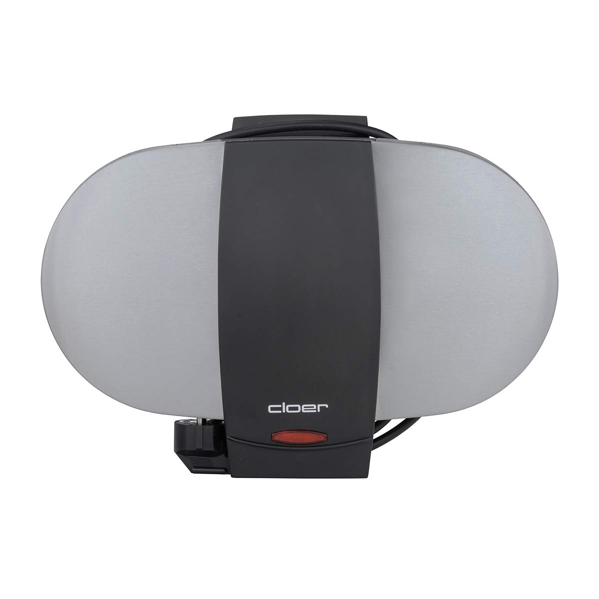 Cloer 1329 Doppelwaffeleisen für 2 Herzwaffeln mit 15,5 cm Durchmesser, Waffeleisen mit Antihaftbeschichtung, Edelstahlgehäuse, stufenlosem Bräunungsgrad und optischer Fertigmeldung, PFAS-frei, 1700 W 3