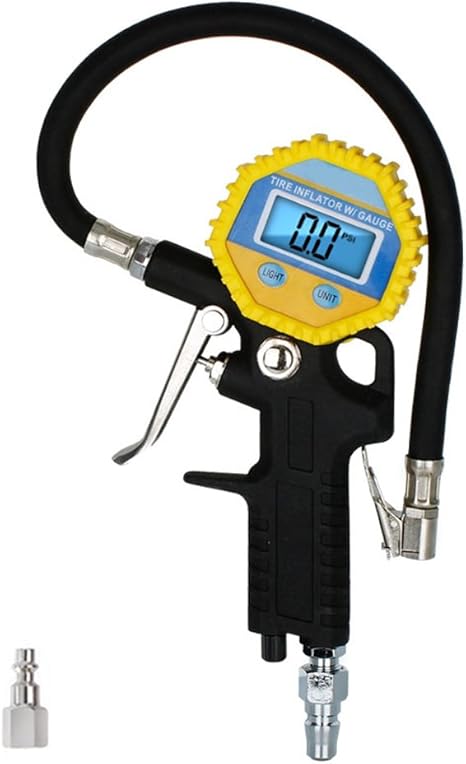 Manometro Digitale Per Pressione Pneumatici Bici - Compatibile Con Valvole Presta, Display LCD Illuminato, 4 Unità Di Misura - Foto 4