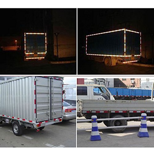 image for D DOLITY 2 inch X 10ft Reflective Tape Safety Warning Stickers - Refle