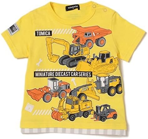Amazon トミカコラボ働く車tシャツ 黄 1 Tシャツ カットソー 通販