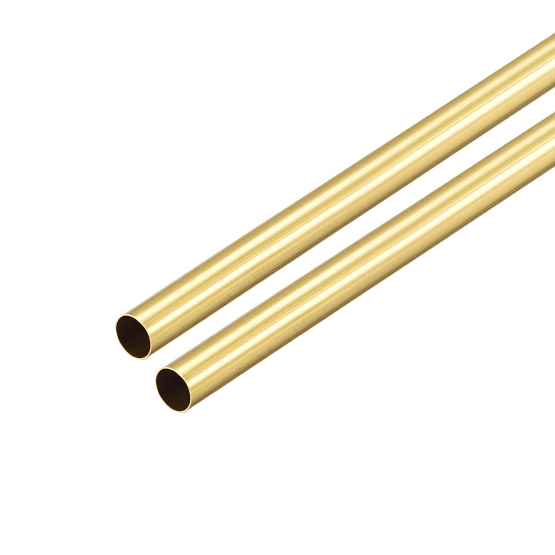 sourcing map Brass Round Tube, 300mm Length 6.5mm OD 0.2mm Wall Thickness, Seamless Straight Pipe Tubing 2 Pcs