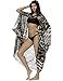 Fancyqube Women's Chiffon Kimono Cardigan Capes Leopard Floral Loose Beachwear Bikini Cover Up Leopard One Size