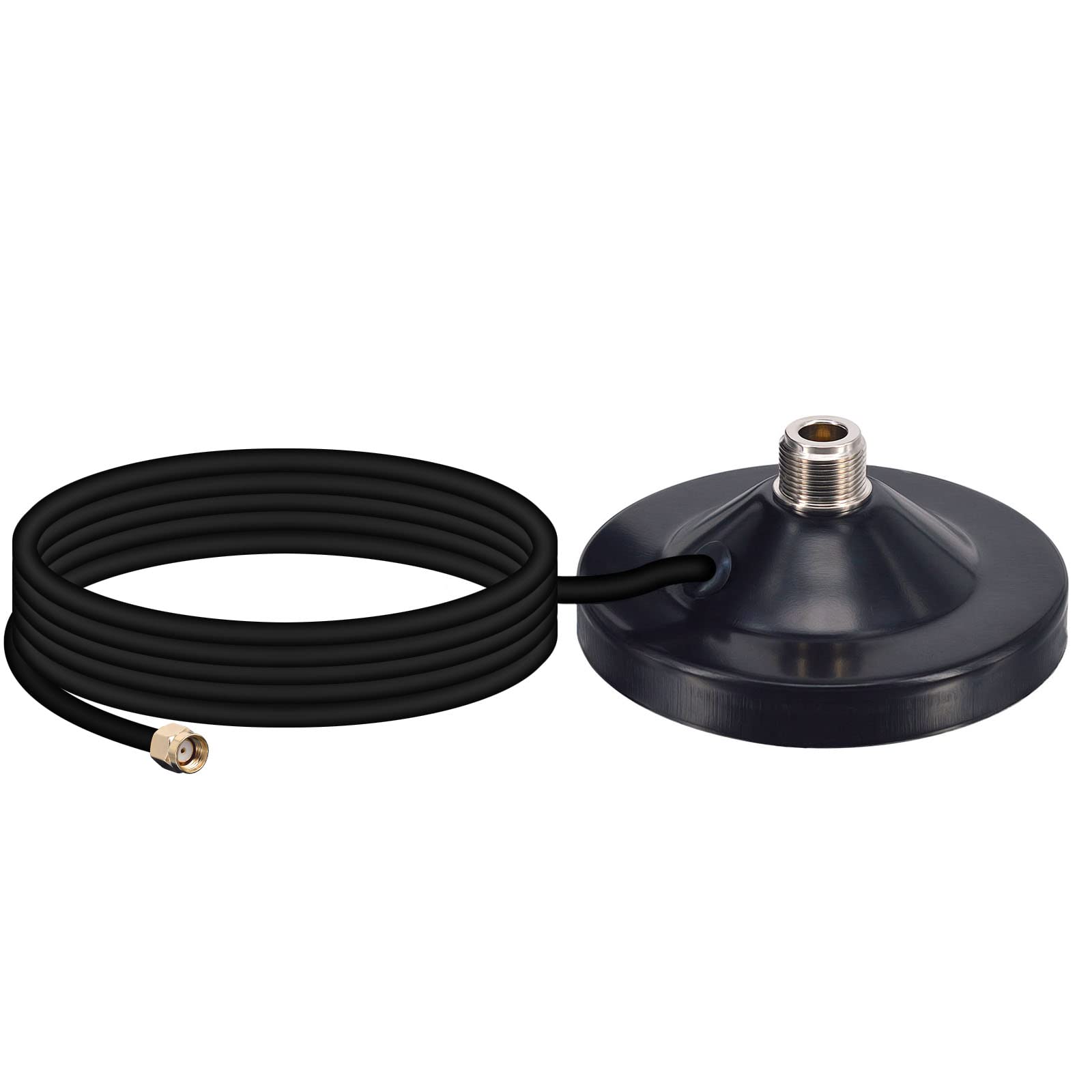 YILIANDUO N-type Female Mount Magnetic Base N-type Antenna Roof or Trunk with RP-SMA Male plug Extension Cable RG200 3M for LoRa Antenna FRP Antenna Lorawan Antenna