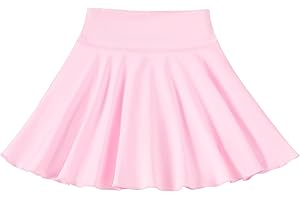 Kionio Toddler Baby Girl Skirts Flared Girls Mini Skorts Stretch Tennis Skater Uniform Athletic Skirts with Shorts Pockets