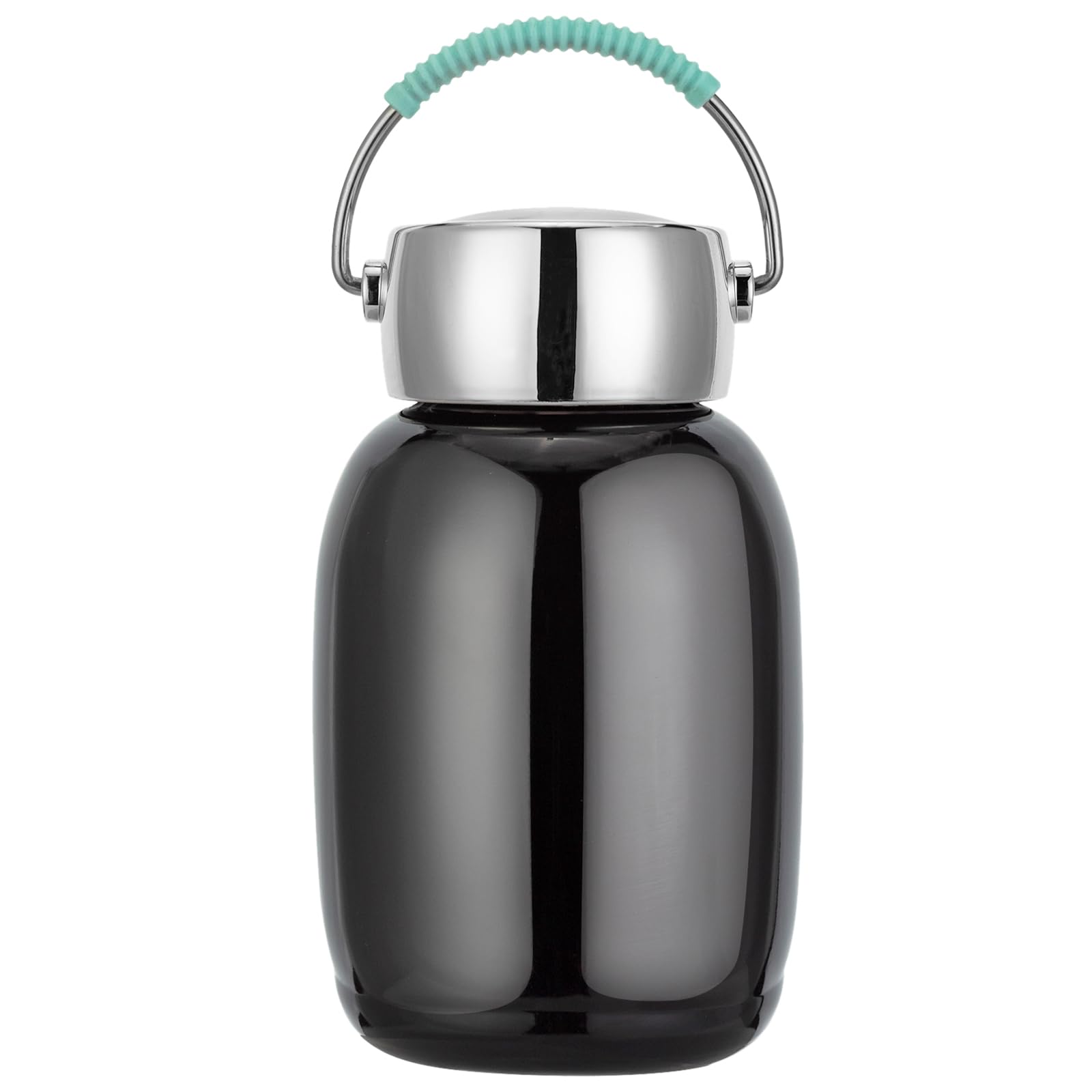 XUDREZ Mini Insulated Stainless Steel Water Bottle,9oz/260ml Small Vacuum Metal Thermos Water Bottle Leak Proof Flask for Sports Juice Milk Tea Vacuum Hot and Cold Water Coffee Bottle Black