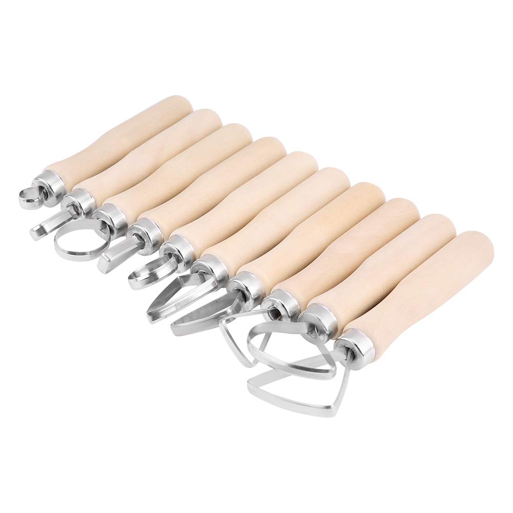 10PCS Wax Pottery Tool,Clay Extruder Tool Teacup Mug Handle Clay Cutters,Pottery Clay Sculpture Carving Tool Set
