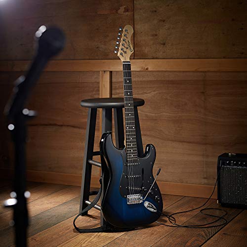 Ashthorpe 39Inch Electric Guitar (BlueBlack), FullSize Guitar Kit