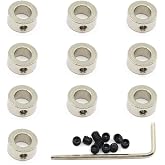 Zeberoxyz 10 PCS/Pack 8mm Shaft Lock Collar T8 Lead Screw Lock Ring Stainless Steel Material Isolation Apply for 3D Printer Accessories (8mm-Silver)