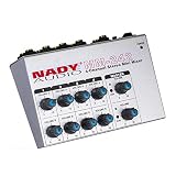 Nady MM-242 4 Stereo / 8 Mono Channel Mini Mixer with mono/stereo mode, &frac14;" Inputs and outputs - battery powered, or use optional AC adapter