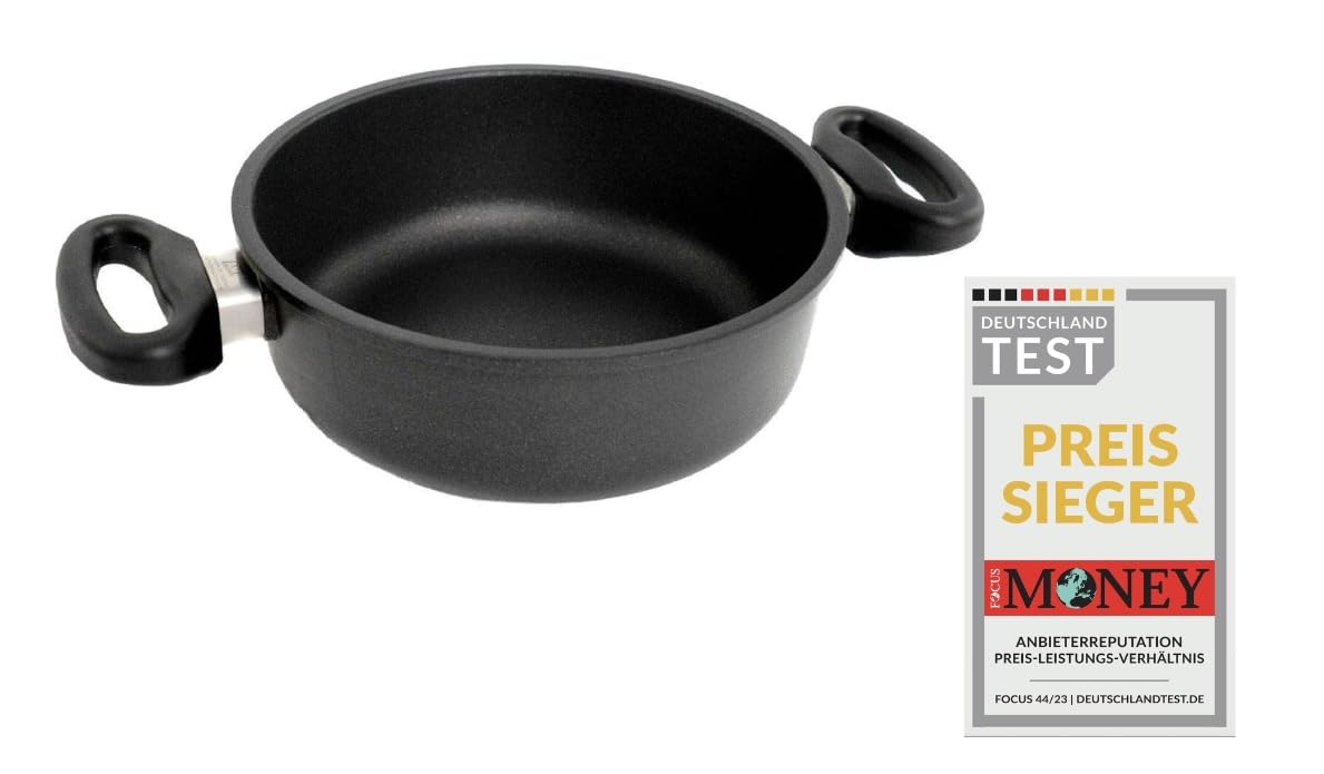AMT Casserole Pot Cast Aluminium Suitable for Induction 20 cm / 15 cm
