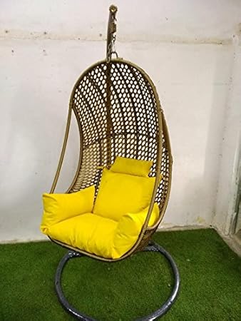 Wicker HUB GC408 Outdoor Swing with Stand Golden Shine