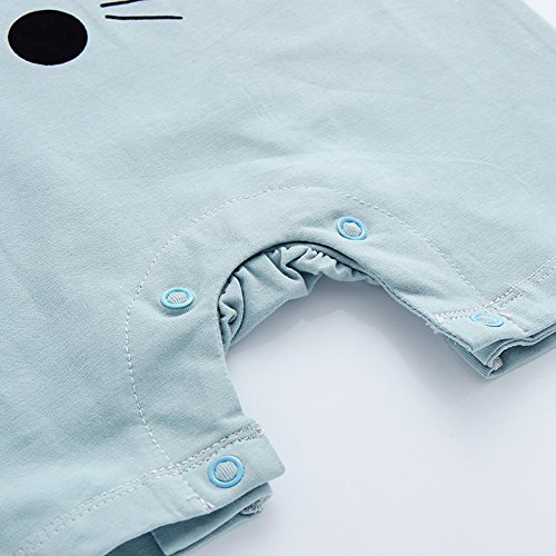 Monvecle Baby to Toddle 2 Pack Cotton Jumpsuit Short Sleeved Onesie Playsuit Monkey 18M