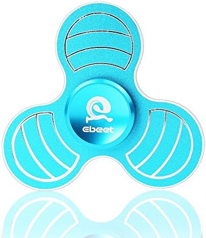 Tri-Spinner Fidget Toy, Ebeet Fingertip Gyro spinner [Non-3D Printed] for ADD, ADHD, Anxiety, and Autism Adult Children-Blue