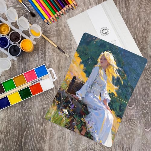 Mocrop Watercolor Sketchbook 13x19cm 100% Cotton 24 Sheets - 48 Pages, Fine Grit - Cold Pressed - Acid Free, for Beginners and Artists to Capture Moments on Travel