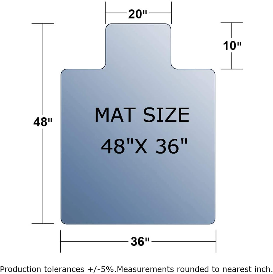Nontoxic Office Chair Mat for Hard Floor 36" x 48" BPA Free Transparent Hardwood Floor Protector Easy Glide for Chairs Flat Without Curling Sturdy Durable Good for Computer Desk Office & Home: Kitchen & Dining