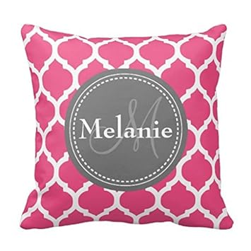 Amazon Com Monogrammed Quatrefoil Accent Pillows Cover For Sofa