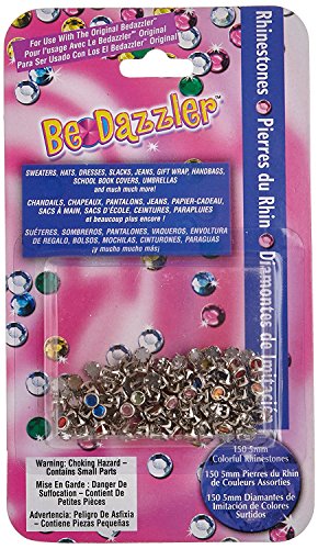 Sas Be Dazzler Rhinestone Refill 150/Pkg, Assorted Colors