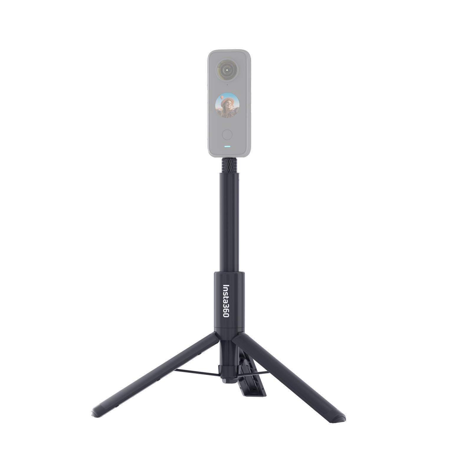 Insta360 2-in-1 Invisible Selfie Stick + Tripod, Aluminum Alloy Invisible Pole and Tripod, Compatible with Insta360 Ace, Ace Pro, Ace Pro 2, GO Ultra, GO 3S, ONE X2, X3, X4, X5 Action Cameras, Black