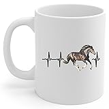 Brown Shire Horse Heartbeat Lifeline Coffee Mug