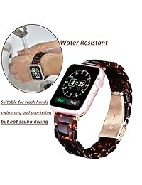 V Moro Compatible iWatch Band Mujer Hombre Moda Resina iWatch Band Pulsera Metal Acero Inoxidable Oro Rosa Hebilla iWatch Serie 3 Serie 2 Sport&Edition