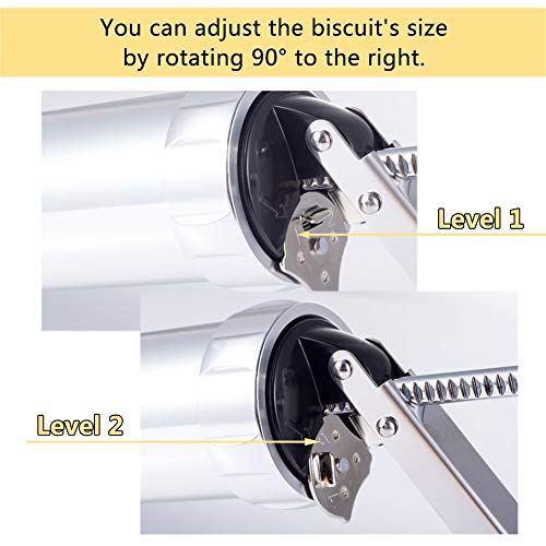 Shule Cookie Press Gun Kit for DIY Biscuit Maker and Decoration with 20 Stainless Steel Cookie discs and 4 nozzles,Silver