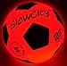 GlowCity Light Up LED Soccer Ball Blazing Red Edition|Glows in The Dark with Hi-Bright LED's