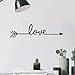 Fashion Love Arrow Decal Living Room Bedroom Vinyl Carving Wall Decal Sticker for Home Decoration (Love Arrow)